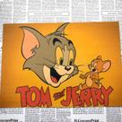 Pôster pintando arte de desenho animado vintage de Tom e Jerry Pôster pintando arte de desenho animado vintage de Tom e Jerry