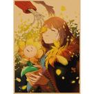 Pôster Undertale Flowey and Frisk Retro Wall Art 29,7x42cm Pôster Undertale Flowey and Frisk Retro Wall Art 29,7x42cm