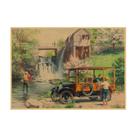 Pôster Vintage Classic Car Retro Painting 29.7x42cm