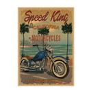 Pôster vintage para motocicleta retrô em papel kraft 29,7x42cm Pôster vintage para motocicleta retrô em papel kraft 29,7x42cm