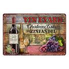 Pôster Vintage Wine Zinfandel Tin Sign 20x30cm Pintura em ferro