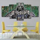 Pôsteres de pintura de parede em tela Darks Vaders Anime 5 painéis