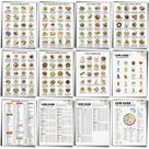 Pôsteres do gráfico da lista de alimentos Sinload Low Carb Diet, 12 unidades