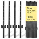 Postes de Cerca Toriexon 183 cm Preto Resistente Pacote com 16 Postes de Cerca Toriexon 183 cm Preto Resistente Pacote com 16