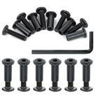 Postes de encadernação Xrfoiniu 150 unidades de aço carbono preto M6x25mm