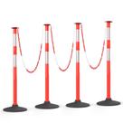 Postes delineadores de tráfego Higiant, pacote com 4, 86 cm, base e corrente