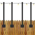 Postes Genéricos de Metal para Luces de Cuerda FRE-7782, 43 cm, para Exterior