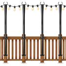 Postes para Luces en Cadena Nexillumi de 152 cm de Metal Resistente - Paquete de 4