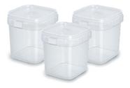 Pote 220ml Quadrado C/ Lacre Combo 50un Bolo/sobremesa