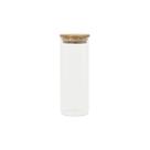 Pote 450ml De Vidro Com Tampa De Bambu Circular Mantimento - Oikos