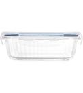 Pote 640ml Hermetico De Vidro Com Tampa Plastica Lines