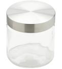 Pote 880ml De Vidro Redondo Com Tampa Aço