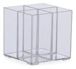 Pote Acrilico Porta Pincel De Organizar Maquiagem C/4 Nichos