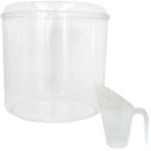 Pote Acrílico Redondo com Tampa 8,6 Litros + Concha 600ml Pote Acrílico Redondo com Tampa 8,6 Litros + Concha 600ml