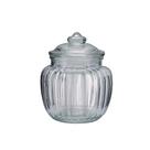 Pote Baleiro Vidro Canelado Redondo Tampa Hermética 600ml - Tuut