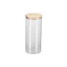 Pote Borea Oikos Redondo de Vidro com Tampa de Bambu Hermética 1,6L