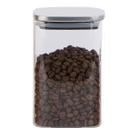Pote borossilicato transparente com tampa inox