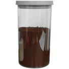 Pote Cilindro Cristal Empilhavel 1,2L Preto