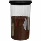 Pote Cilindro Cristal Empilhavel 1,2L Preto