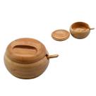 Pote Com Colher Bamboo 13x 10,5x 7,2cm