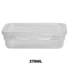 Pote Com Tampa e Trava 270Ml Baixo Transparente Unidade Pote Com Tampa e Trava 270Ml Baixo Transparente Unidade