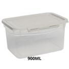 Pote Com Tampa e Trava 900ML Alto Off White Unidade