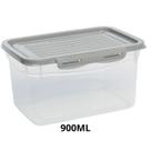 Pote Com Tampa e Trava 900ML Cinza Unidade