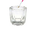 Pote Copo Dappen Vidro Mistura Pó Liquido Monomer + 1 Pincel - Soluções Store