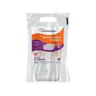 Pote de 1.000ml Retangular Transparente com tampa Cristalcopo com 25 unidades