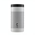 Pote de Armazenamento Branco com Tampa Preta para Café e Mantimentos