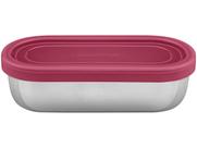 Pote de Inox Tramontina com Tampa Retangular - 0,4L Freezinox Pote de Inox Tramontina com Tampa Retangular - 0,4L Freezinox