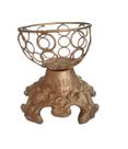 Pote de metal com suporte