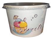 Pote de Papel 250ml para Sorvete c/tampa - 200un