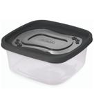 Pote de plástico Clic quadrado 1,1 litros Plasutil ref.13865
