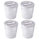Pote de plástico Clic rosca 7,6 litros branco com 4 unidades Plasutil ref.2836