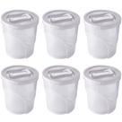 Pote de plástico Clic rosca 7,6 litros branco com 6 unidades Plasutil ref.2836