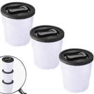Pote de plástico Clic rosca 7,6 litros com 3 unidades Plasutil ref.13896