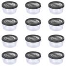 Pote de plástico Clic rosca 900ml com 12 unidades Plasutil ref.13888