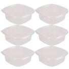Pote de plástico Pop quadrado 1 litro incolor com 6 unidades Plasutil ref.5771