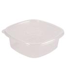 Pote de plástico Pop quadrado 1 litro incolor Plasutil ref.5771