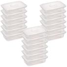 Pote de plástico Pop retangular 1,2 litros incolor com 18 unidades Plasutil ref.5774 Pote de plástico Pop retangular 1,2 litros incolor com 18 unidades Plasutil ref.5774