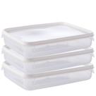 Pote de plástico transparente para freezer e micro-ondas 2 litros com 3 unidades Plasutil ref.2300