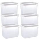 Pote de plástico transparente para freezer e micro-ondas 3 litros com 6 unidades Plasutil ref.2299 Pote de plástico transparente para freezer e micro-ondas 3 litros com 6 unidades Plasutil ref.2299