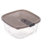 Pote de plástico Trio quadrado 1 litro Plasutil ref.5993