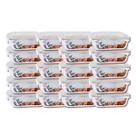 Pote de Vidro 1040ML Vai ao Forno, Microondas Com Tampa 20Un