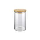 Pote de Vidro 1200ml com Tampa Bambu para Mantimentos Pote de Vidro 1200ml com Tampa Bambu para Mantimentos