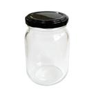 Pote de vidro 1,2L preto