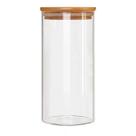 Pote de Vidro 1500ml Hermético com Tampa de Bambu