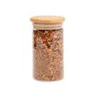 Pote de vidro 300ml com tampa de bambu hermético redondo - Tüd