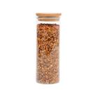 Pote de vidro 450ml com tampa de bambu hermético redondo - Tüd